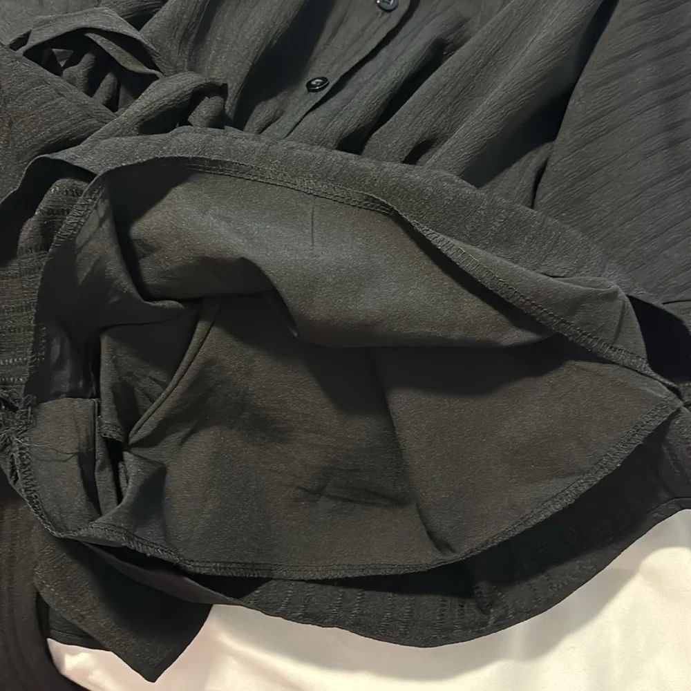SHEIN Black Button-Up Romper - Picture 5 of 9